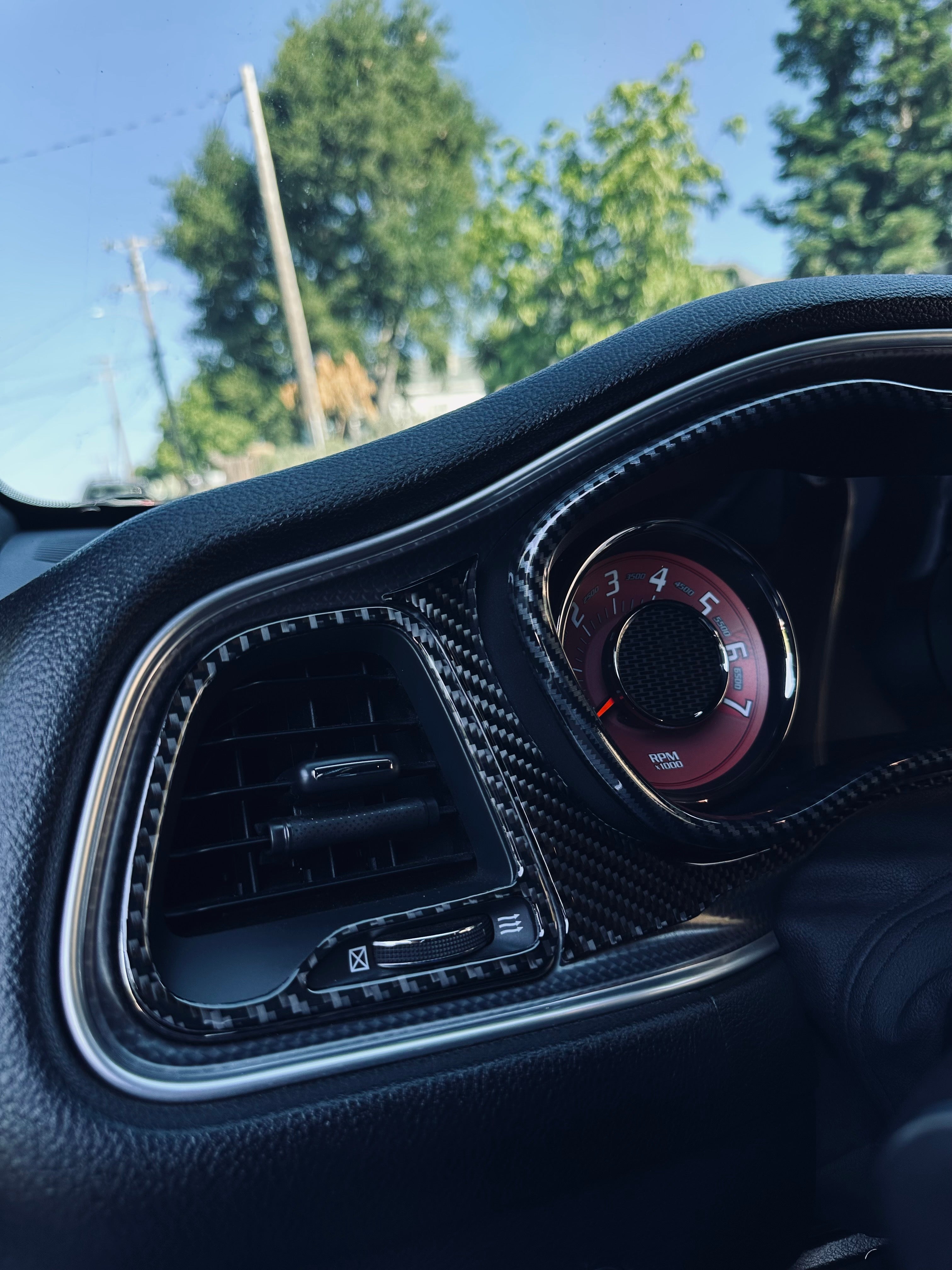 2015+ Challenger Carbon Fiber AC Vent Overlays