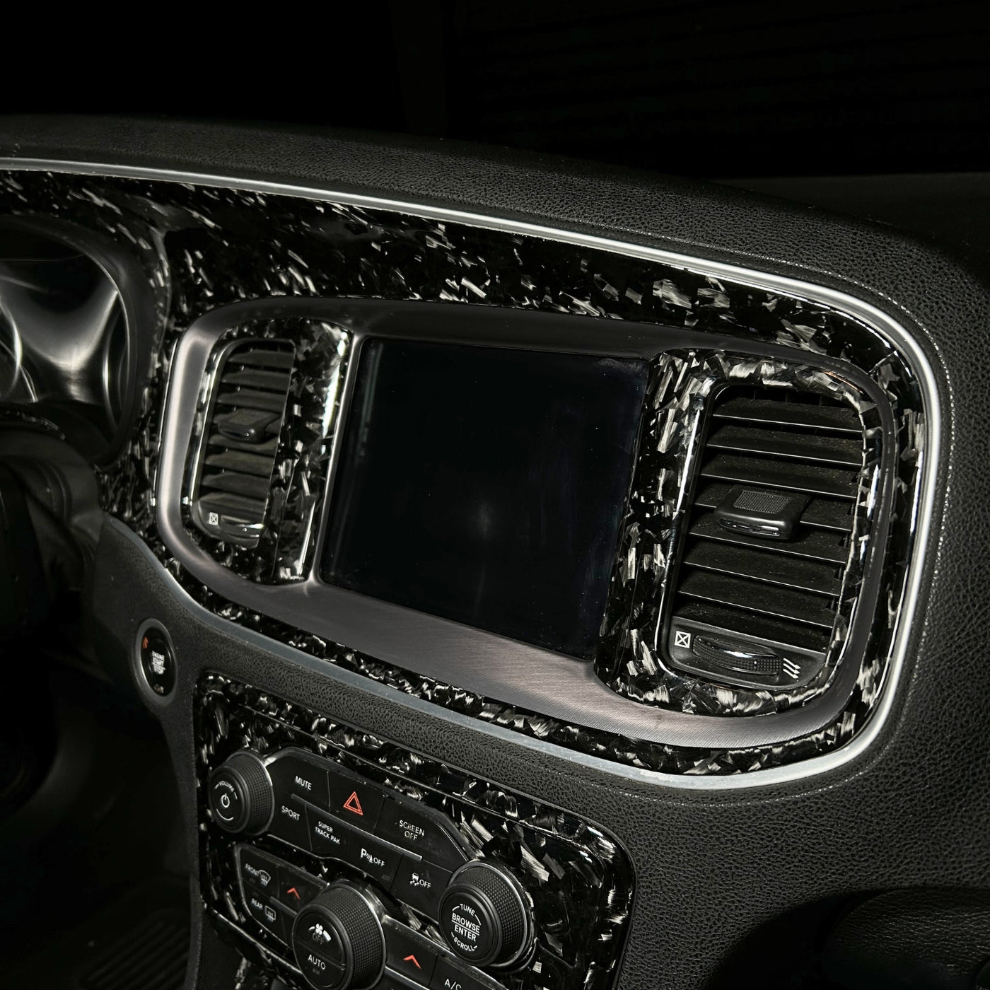 2015+ Charger Carbon Fiber Dashboard Kit Overlay
