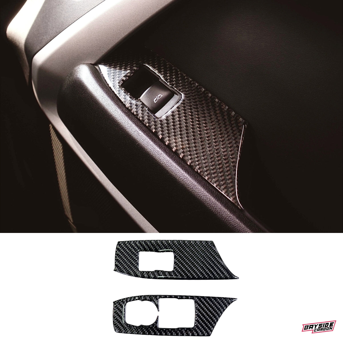 2016+ Camaro Carbon Fiber Window Switch Overlays