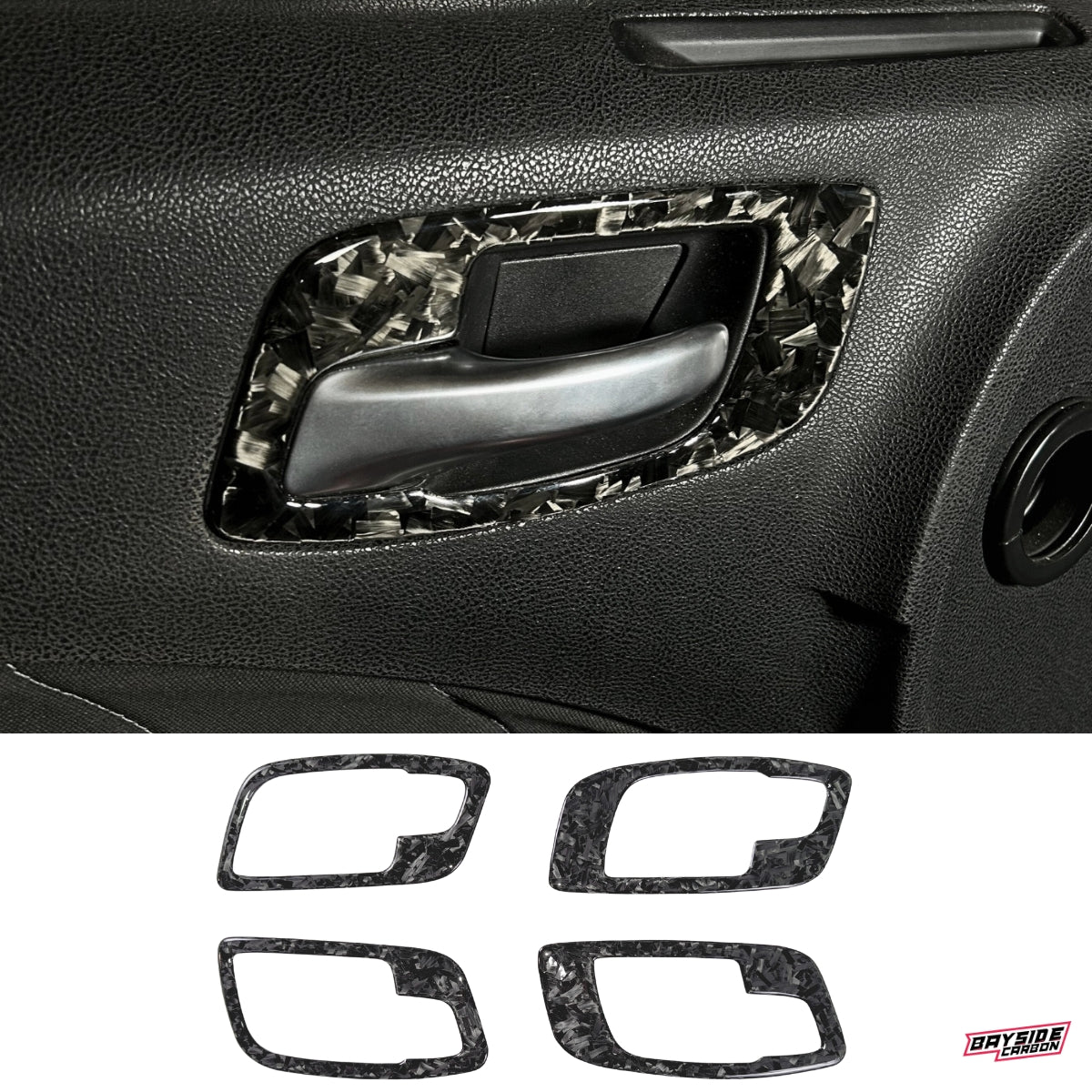 2015+ Charger Carbon Fiber Interior Door Handle Overlays