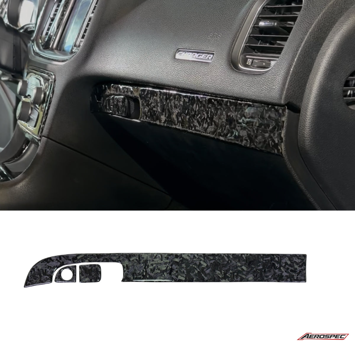2015+ Dodge Charger Carbon Fiber Glove Box Trim