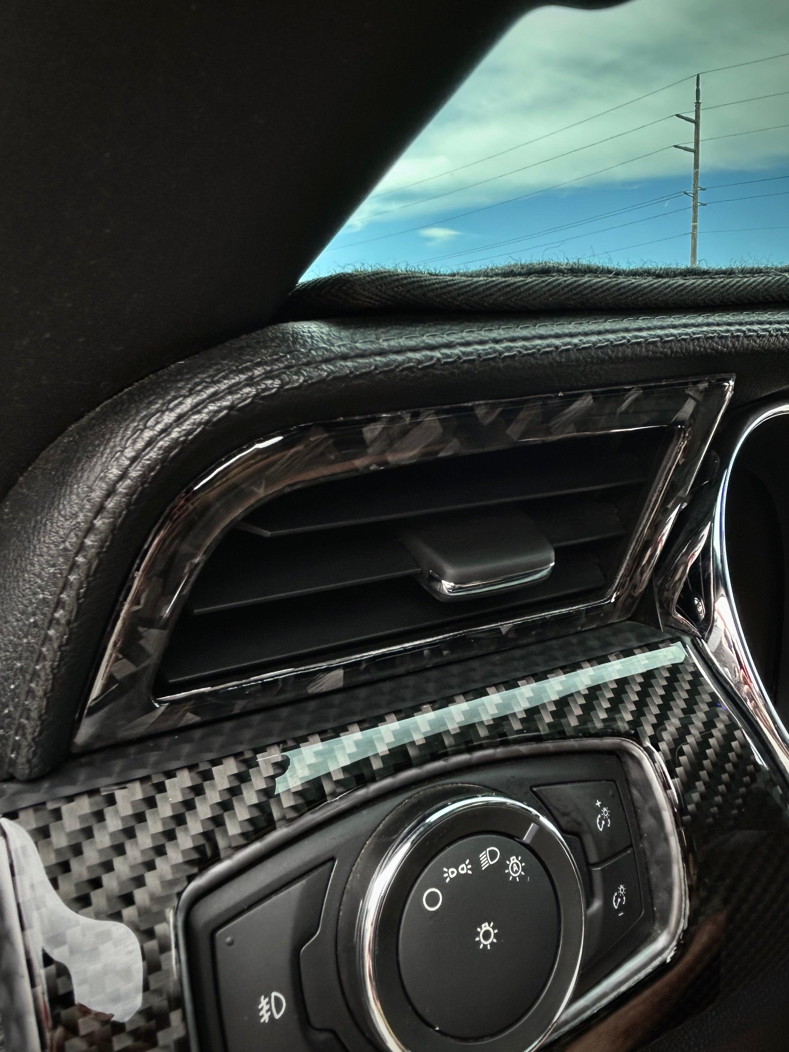 2015+ Mustang Carbon Fiber Air Vent Overlays