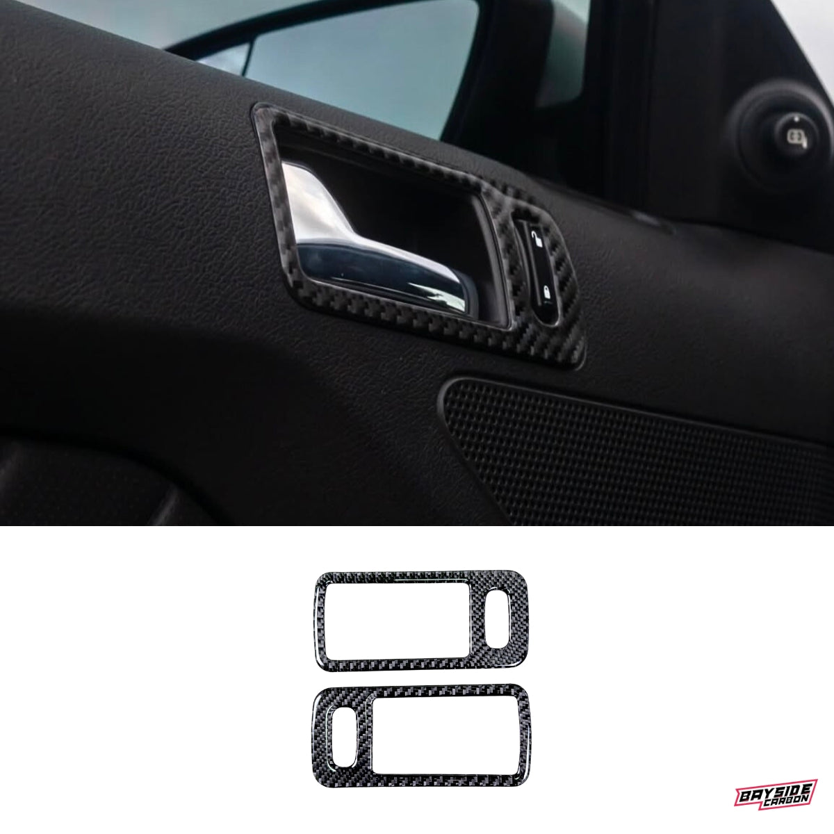 2005-2014 Carbon Fiber Interior Door Handle Trim Overlay