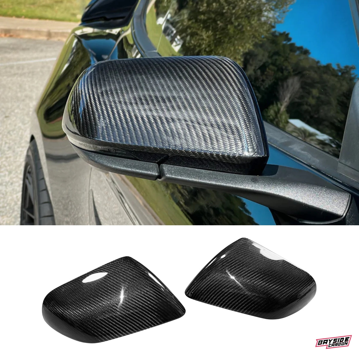 2015+ Mustang Carbon Fiber Mirror Caps