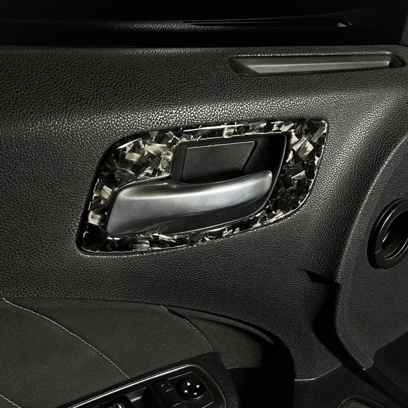 2015+ Charger Carbon Fiber Interior Door Handle Overlays