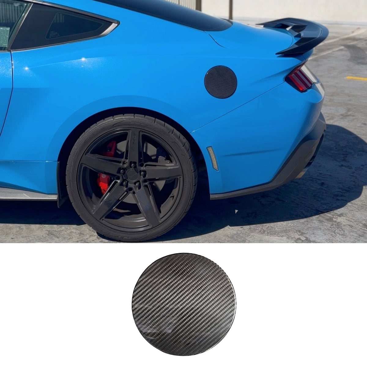 2024+ Mustang Carbon Fiber Gas Cap Overlay